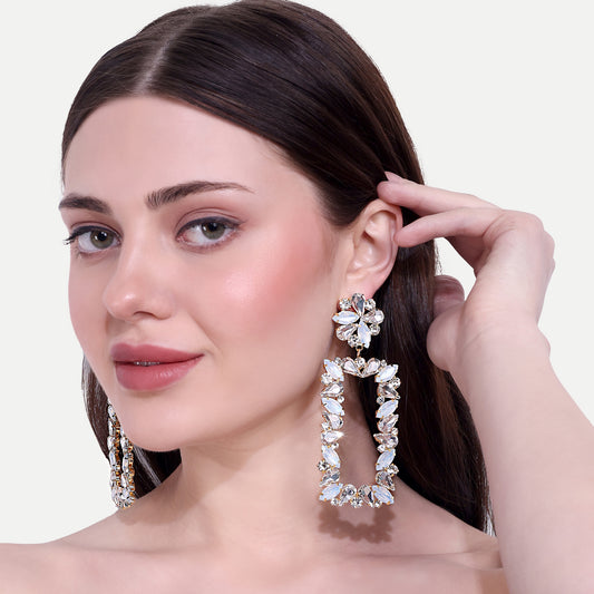 Silver Trapezium Earrings